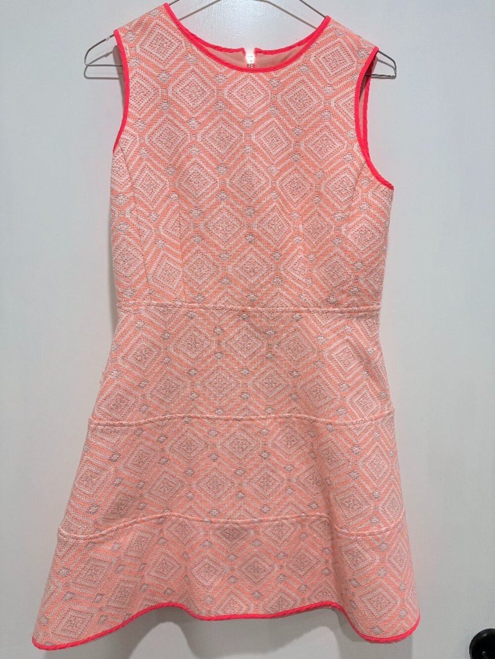 Sail to Sable Coral Jacquard Flare Dress